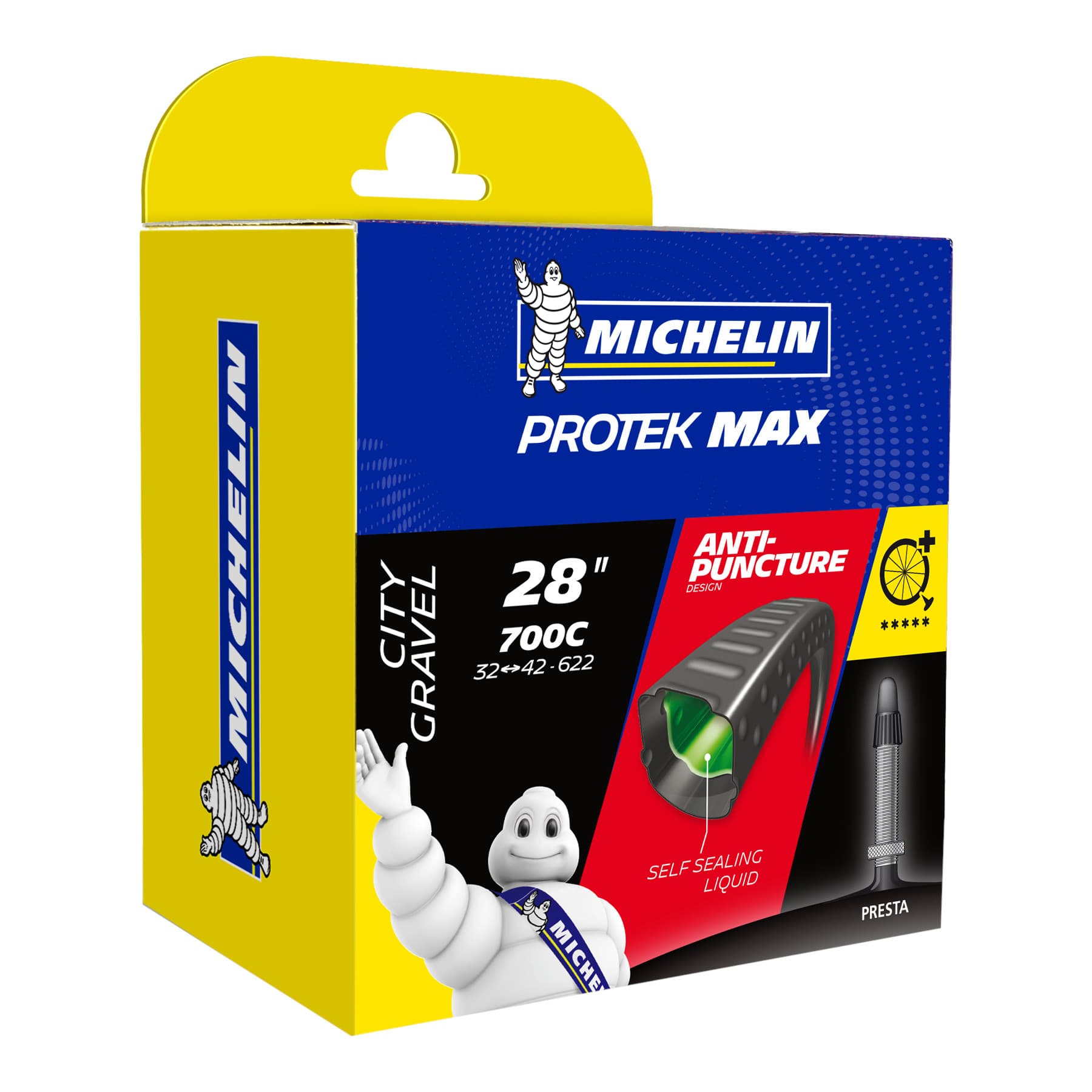 Chambre à air Michelin Protek Max City pour pneus 28 pouces